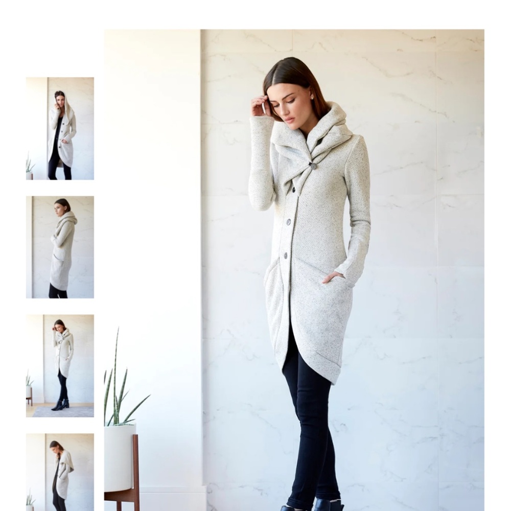 Rebecca King Three Way Sweater in Salt & Pepper